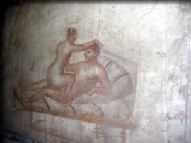 ポンペイの売春宿の壁画