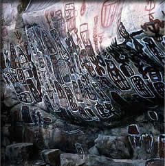 ドゴン族のソンゴ岸壁壁画